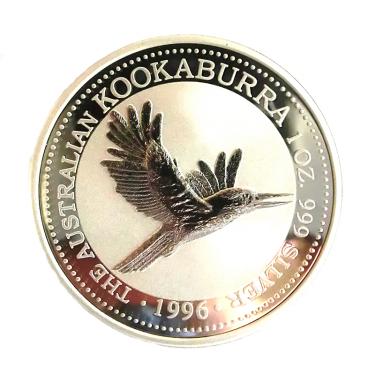 Silbermnze Kookaburra 1996 - 1 Unze 999 Feinsilber