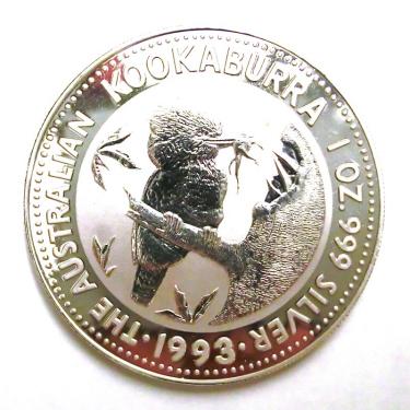 Silbermnze Kookaburra 1993 - 1 Unze 999 Feinsilber