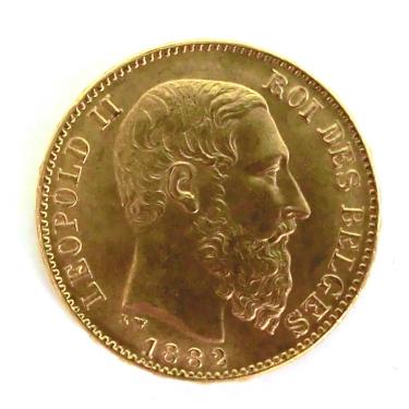 Leopold II Belgien Goldmnze - 5,80 Gramm Gold