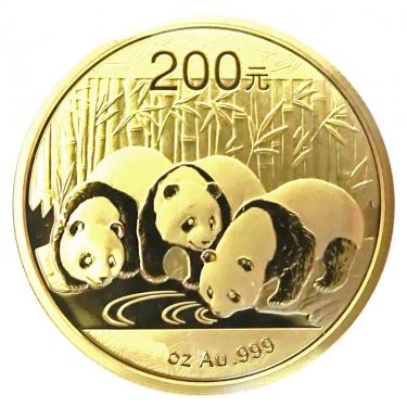 China Panda Goldmnze 2013 - 1/2 Unze in Original-Folie