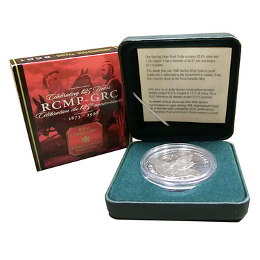 Canada Silberdollar RCMP-GRC 1998 PP mit Box und Zertifikat