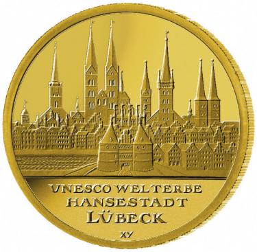 Lbeck 2007 Goldmnze - 1/2 Unze - 100 Euro