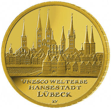 Lbeck 2007 Goldmnze - 1/2 Unze - 100 Euro - Prgesttte A