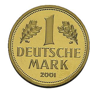 1 Deutsche Mark 2001 Goldmnze Prgesttte A