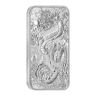 Silbermnze Rectangular Dragon 2024 - Perth Mint - 19 % 1 Unze