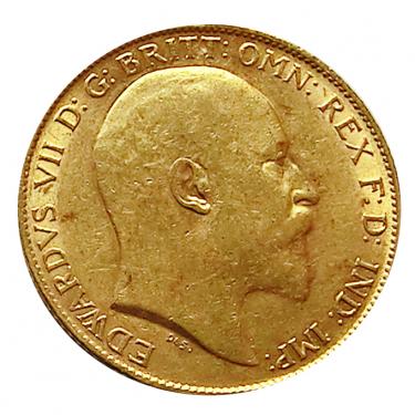 1/2 Pfund Sovereign Edward VII. Goldmnze 1902 - 1910