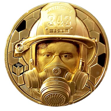 Cook Islands Goldmnze Real Heroes - Firefighter 250 Dollar 2021