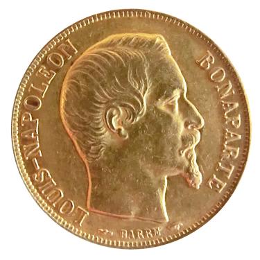 Frankreich Louis Napoleon Bonaparte 20 Franc Goldmnze 1852