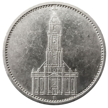 5 RM Silbermnze Garnisonskirche 1934-1935 ohne Datum - J.357