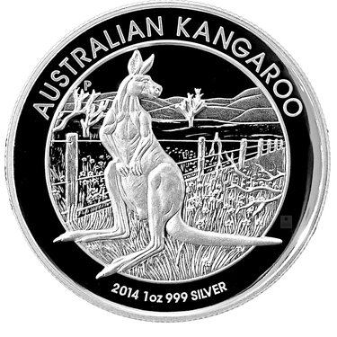 Silbermnze Kangaroo 2014 High Relief - 1 Unze 999 Silber