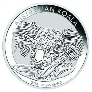 Silbermnze Koala 2014 - 1/2 Unze 999 Feinsilber