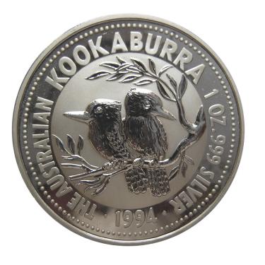 Silbermnze Kookaburra 1994 - 1 Unze 999 Feinsilber