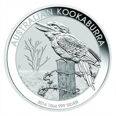 Silbermnze Kookaburra 2016 - 10 Unzen 999 Feinsilber