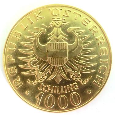 1000 Schilling Babenberger sterreich Goldmnze