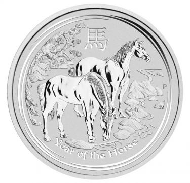 Silbermnze Lunar II Pferd 2014 - 10 Kilo 999 Feinsilber