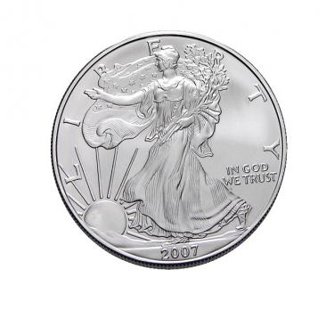 Silbermnze American Eagle 2002 - 1 Unze 999 Feinsilber
